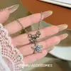 Collar con Colgante de Estrella Azul Claro Fresco Estilo Coreano para Primavera y Verano, Moderno, Creativo, Exquisito, de Nicho, de Alta Gama, Versátil