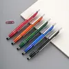 Publicidad transfronteriza metal de alta calidad pluma de dibujo pluma de dibujo en blanco puede escribir impresión metal táctil capacitivo palanca pluma