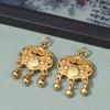 Colgante de candado de larga vida con forma de Nafu de oro antiguo, arte antiguo, palabra Fu, paz, Ruyi, pulsera, collar, accesorios DIY