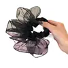 Departamento de ballet de principios de primavera ~ anillo para el pelo de intestino grande de organza negra pequeña falda de abanico cuerda para el pelo de bola cuerda para la cabeza