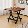 Mesa dobrável para uso doméstico, mesa de jantar para moradia de aluguel, portátil para montar barracas, mesinha dobrável, mesa quadrada simples