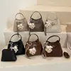 Bolso de cubo de mano estilo coreano para mujer, nuevo bolso de hombro vintage 2026 para el trabajo y los desplazamientos, bolso cruzado de mano