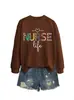 Vida de Enfermera Tienda Independiente de Amazon Wish Sudadera Casual de Moda Elegante para Mujer Otoño Invierno Cuello Redondo Manga Larga