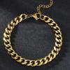 Europa e Estados Unidos transfronteiriços 7mm hip-hop aço inoxidável pulseira cubana moagem redonda criptografia aço titânio pulseira joias masculinas e femininas atacado