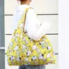 Bolsa de Almacenamiento Grande de Dibujos Animados Estilo Coreano Linda Bolsa de Hombro Tote para Compras Bolsa de Almacenamiento Plegable Conveniente Ecológica