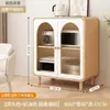 Aparador moderno minimalista estilo creme para cozinha de casa, armário integrado de parede, adega para sala de estar, armário de armazenamento