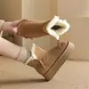 Botas de Nieve Versátiles de Moda para Mujer 2026 Invierno Nuevas Antideslizantes de Suela Gruesa Forradas de Algodón Botines Cálidos para Mujer Botas de Algodón del Noreste Invierno