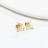 Aretes Coreanos de Pájaro Hueco Nuevos Aretes de Diseño Nicho Personalizado para Mujer Aretes de Acero Inoxidable Estilo Retro en Stock