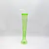 Comercio Exterior Venta al por Mayor Vasos Desechables con Forma, Vasos de Cuello Largo para Patio Exterior, Botellas con Rosca tipo Antorcha, Vasos con Popote para Bebidas de Jugo