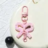 Llavero de Acrílico Transparente con Lazo Dopamina de Verano para Bolsos de Niñas Accesorio Colgante DIY Pequeño Regalo