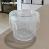 Barril Redondo Transparente de Grado Alimenticio de 18L Barril para Pepinillos de 1-20L Barril para Salsas Barril de Plástico Sellado para Tofu Fermentado