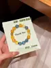 Pulsera de Cristal de Cuarzo Amarillo Natural Original y Cianita de Chenghai Mu Jin con una Estética de Moda Vintage y un Sentido de Sofisticación