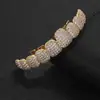 Rejillas Dentales de Hip Hop Más Vendidas Transfronterizas Rejillas de Diamante de 10 Dientes Accesorios de Dientes de Vampiro para Halloween