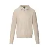 Tricô Masculino de Manga Longa com Gola Lapela Dupla Camada Falso Duas Peças Streetwear Primavera/Outono Cor Sólida Malha Trançada Estilo Vibe
