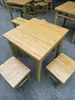 Mesas de Bambú, Sillas de Bambú, Taburetes de Bambú, Juegos de Mesa y Sillas para Exteriores, Mesas de Té para Patios Exteriores, Mesas de Té para Ocio en Balcones de Alojamientos con Estufa