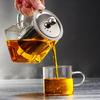 Tetera de Vidrio Espeso con Filtro de Acero Inoxidable, Tetera Cuadrada, Olla para Preparar Té Resistente al Calor, Juego de Té Kung Fu
