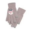2026 Guantes con Pantalla Táctil Forro Polar Grueso Dibujo Animado Fresa Lindos Guantes de Punto de Cinco Dedos para Mujer Casual Cálidos