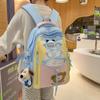 Mochila escolar de dibujos animados de chica linda transfronteriza, estilo japonés y coreano, para estudiantes de secundaria, de gran capacidad y alto valor.
