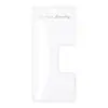 Clip Grande para Cola de Caballo Colgable 13.5cm Etiquetas Colgantes Venta al por Mayor Clip de Garra de PVC Blanco Lechoso Tarjeta Impresa con Lámina de Oro