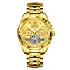 Reloj Mecánico Hueco Automático Completo para Hombre de Marca Famosa Suiza Reloj Impermeable Reloj Mecánico Puro para Hombre