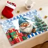 Mantel cuadrado navideño transfronterizo, mantel individual con ambiente navideño, decoración de mesa para restaurante, posavasos para cocina del hogar