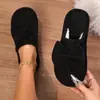 Chinelos de Algodão com Laço para Casal Primavera e Outono para Homens e Mulheres, Chinelos Quentes para Casa Indoor, Veludo Quente Antiderrapante