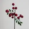 Ramas de Frutos de Lichi Artificiales de Alta Calidad con Significado Inspirador, Adecuadas para Arte de Arreglo Floral, Estilo Pastoral, Sala de Estar y Decoración de Ventanas