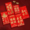 Envelopes vermelhos com o caractere "Fu", envelopes vermelhos de papel grosso dourado para o Ano Novo, lembrancinhas de Ano Novo, envelopes grandes para dinheiro de Ano Novo, boa sorte e prosperidade