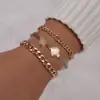 Pulsera de Metal de Múltiples Capas para Mujer, Cadena de Hueso de Serpiente Retorcida, Clip de Papel, Nueva Tendencia Transfronteriza Europea y Americana