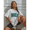 Comércio Exterior Transfronteiriço Estilo Europeu e Americano Casual Pulôver Moda Versátil Roupa de Casa Camiseta Solta Venda por Atacado em Estoque