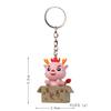 Dragón guardián del zodiaco año del dragón gran Ji Meng Pequeño Dragón cuchara llavero cadena de anillo bolsa de cadena colgante elección única pequeño regalo al por mayor