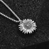 Collar Personalizado Estilo Punk Retro Tótem de Girasol para Hombres, Cadena para Suéter con Colgante de Girasol de Personalidad Hip-Hop de Moda