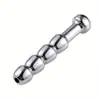 Catéter uretral metálico roscado, tapón uretral metálico, acero inoxidable, para hombres gay, estimulación uretral, dispositivo de inserción, ayuda para la masturbación
