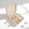 Caja de Joyería Portátil de Gama Alta Estilo Coreano, Caja Pequeña de Embalaje para Joyería de Viaje, Caja para Collares, Pendientes, Broches, Anillos, Hecho a Medida