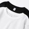 Camiseta de Manga Longa Waffle Pesado 270g Gola Redonda Solta Cor Sólida Branca Camiseta Básica Masculina e Feminina Roupas de Moda Masculina