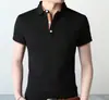 Camiseta masculina de manga curta moda verão camisa pólo casual lapela camiseta de meia manga leve cor da camisa base masculina