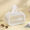 Bolsa de Cosméticos Seca y Húmeda Separadas Doble Capa Neceser Gran Capacidad Impermeable Bolsa de Almacenamiento para Cuidado de la Piel Multifuncional Portátil Viaje