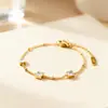 Acero de Titanio Cuadrado Color Circonita Collar Moda Femenina Cadena para Clavícula Viaje Diario Joyería de Acero de Titanio