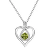 Comercio exterior transfronterizo europeo y americano, nueva cadena para la clavícula S925 de plata de ley con incrustaciones de diamantes, collar elegante en forma de corazón, la primera opción para regalos del Día de la Madre