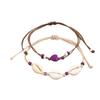 Pulseira de Concha com Fornecimento Pontual do Fabricante para Mulheres Casais Europeus e Americanos Transfronteiriços Estilo Havaiano Praia Pulseira Trançada Pulseira