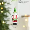 Colgantes para decoración de árbol de Navidad de productos nuevos transfronterizos, pequeños adornos colgantes creativos pintados a mano con vidrio, decoraciones de ambiente temáticas de erizo y oso