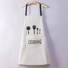 Delantal de cocina para el hogar, impermeable, resistente al aceite y a las manchas, de moda, para limpiarse las manos, ropa de trabajo para adultos, monos de cintura para hombres y mujeres.