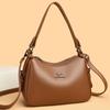 Bolso de Axila de Textura Suave de Cuero para Mujer, Gran Capacidad, Bolso Versátil de Hombro y Cruzado, Sensación de Alta Gama, Bolso de Mano Cuadrado Pequeño