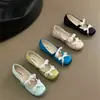 Sapatos Mary Jane Femininos Renda Francesa Laço Delicado Boca Rasa Estilo Ballet Aumento de Altura Sapatos de Salto Único Lançamento Primavera 2026