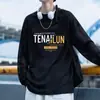 Nueva Camiseta de Manga Larga con Cuello Redondo de Otoño para Hombre Estilo Americano Holgada Creativa Camiseta Superior para Hombre Se Puede Personalizar LOGOTIPO