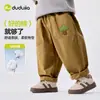 Los pantalones para niños de Dudu están hechos de algodón puro, adecuados para otoño.. Los pantalones largos de niño son holgados, y los pantalones casuales de niña son diseños nuevos y elegantes para niños pequeños.