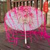 Novo Estilo Chinês Guarda-chuva de Seda Antigo Borla Fita Dinastia Han Sessão de Fotos Acessórios de Guarda-chuva de Papel de Óleo Feminino Clássico Qipao Guarda-chuva para Fotografia