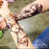Pegatina de tatuaje de flor para brazo, medio brazo y pantorrilla, resistente al agua, protección del medio ambiente, estilo de personalidad para hombres y mujeres, se puede configurar.