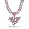 Hip-Hop para Mujer Nunca Te Rindas Collar de Dos Colores Nunca Te Rindas Accesorios de Moda Geniales Joyería de Venta Caliente Transfronteriza