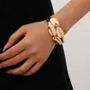 Moda Europea y Americana Simple Metal Pesado Elegante Anillo Geométrico Brillante Gota de Agua Collar Pulsera Pendientes Conjunto de Joyería para Mujeres